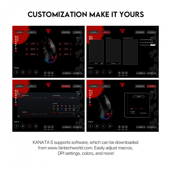 Fantech VX9S Wired Gaming mouse - Black