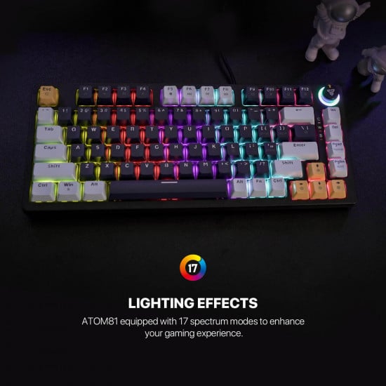Fantech MK875V2 Wired Mechanical Keyboard - Navy with Blue Switch