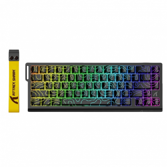 Attack Shark X68 Wired RGB Mechanical Keyboard – Magnetic Switch – Black Contours