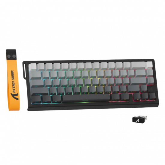 Attack Shark X68Pro Tri-Mode RGB Mechanical Keyboard – Magnetic Switch – Moon Night