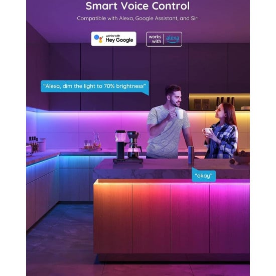 Govee RGBIC Basic Wi-Fi + Bluetooth LED Strip Lights 5m Govee RGBIC Basic Wi-Fi + Bluetooth LED Strip Lights 5m