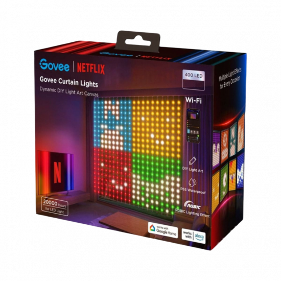 Govee Netflix RGBIC Indoor Curtain Lights 400 LED