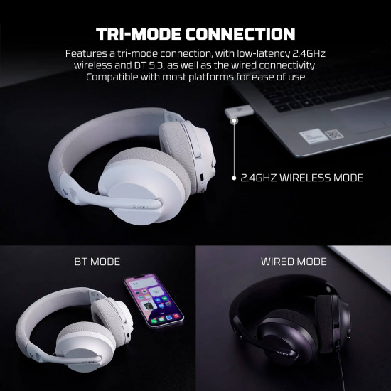 Fantech WHG04 Wireless Headset - White