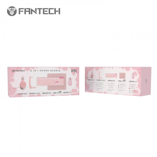 Fantech P51 Sakura 5in1 Gaming Combo - Pink Fantech P51 Sakura 5in1 Gaming Combo - Pink