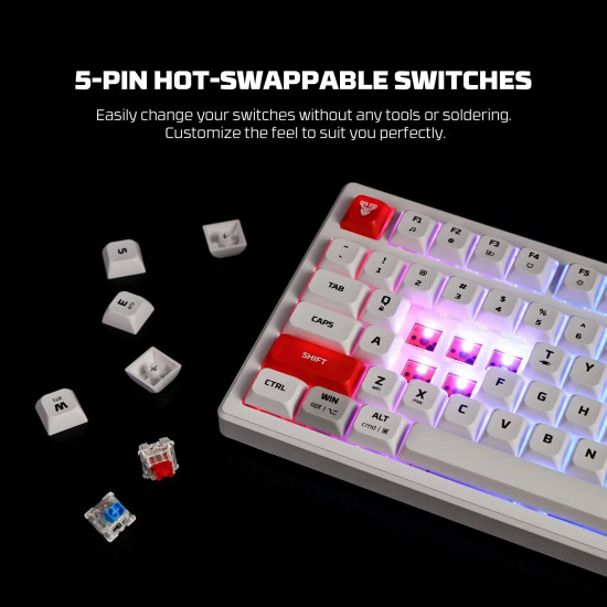 Fantech MK918 Wireless Mechanical Keyboard - Black - Red Switch Fantech MK918 Wireless Mechanical Keyboard - Black - Red Switch