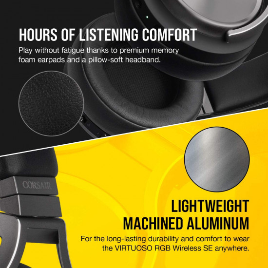 Corsair VIRTUOSO SE RGB Wireless headset - Black Corsair VIRTUOSO SE RGB Wireless headset - Black