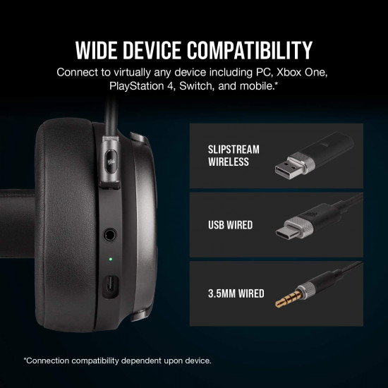Corsair VIRTUOSO SE RGB Wireless headset - Black Corsair VIRTUOSO SE RGB Wireless headset - Black