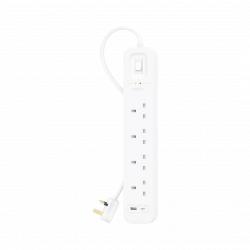 Belkin 4 Outlets 2M Surge Protection Strip with 2 USB Ports (TypeC+A)