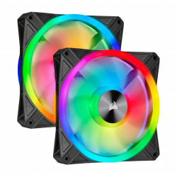 Corsair iCUE QL140 RGB 140mm PWM fan 2 pack - Black