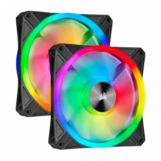 Corsair iCUE QL140 RGB 140mm PWM fan 2 pack - Black