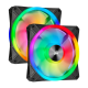 Corsair iCUE QL140 RGB 140mm PWM fan 2 pack - Black