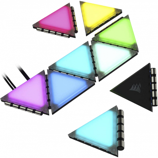 Corsair iCUE LC100 Case Accent Lighting Panels, 9x Tile Starter Kit