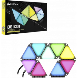 Corsair iCUE LC100 Case Accent Lighting Panels, 9x Tile Starter Kit Corsair iCUE LC100 Case Accent Lighting Panels, 9x Tile Starter Kit