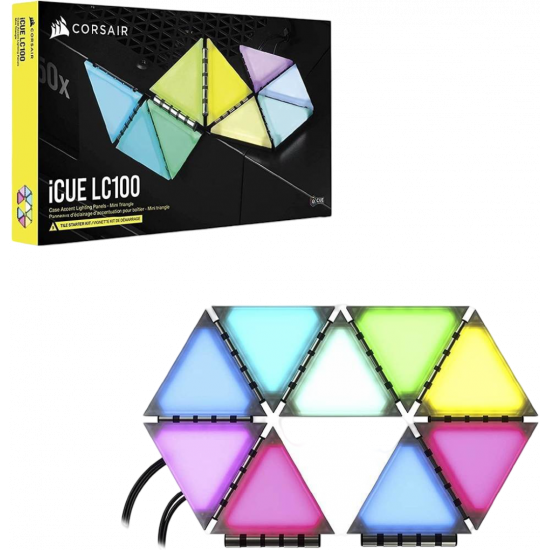 Corsair iCUE LC100 Case Accent Lighting Panels, 9x Tile Starter Kit