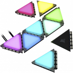 Corsair iCUE LC100 Case Accent Lighting Panels, 9x tile expansion kit