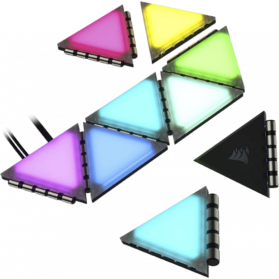 Corsair iCUE LC100 Case Accent Lighting Panels, 9x tile expansion kit Corsair iCUE LC100 Case Accent Lighting Panels, 9x tile expansion kit