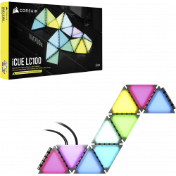 Corsair iCUE LC100 Case Accent Lighting Panels, 9x tile expansion kit Corsair iCUE LC100 Case Accent Lighting Panels, 9x tile expansion kit