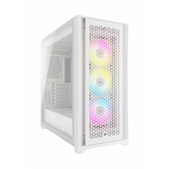 Corsair iCUE 5000D V2 AIRFLOW RGB Tempered Glass Mid-Tower ATX Case - White