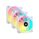 Corsair iCue QX120 Starter Kit Fans - White