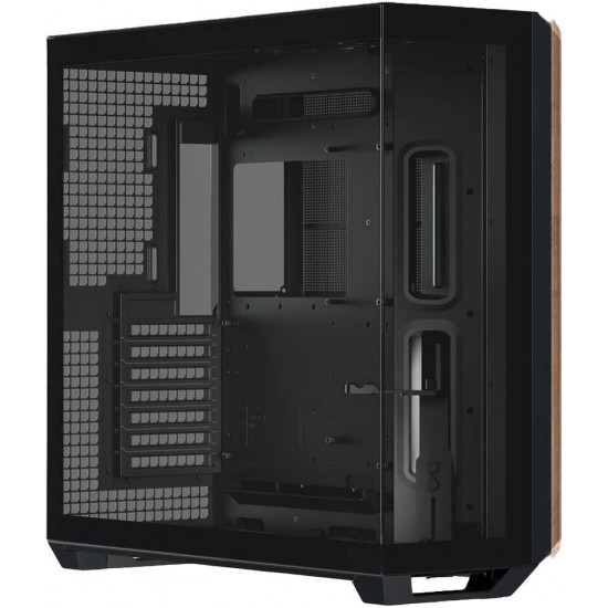 APNX V1 ATX Mid Tower (Glass Edition Wood) - Black