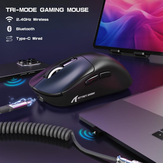 Attack Shark X3Max Tri-Mode Mouse – White