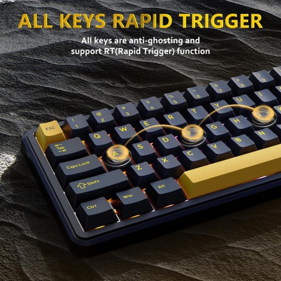 Attack Shark X65HE Wired RGB Mechanical Keyboard – Magnetic Switch - Starry Black Attack Shark X65HE Wired RGB Mechanical Keyboard – Magnetic Switch - Starry Black