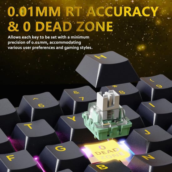 Attack Shark X65HE Wired RGB Mechanical Keyboard – Magnetic Switch - Starry Black Attack Shark X65HE Wired RGB Mechanical Keyboard – Magnetic Switch - Starry Black