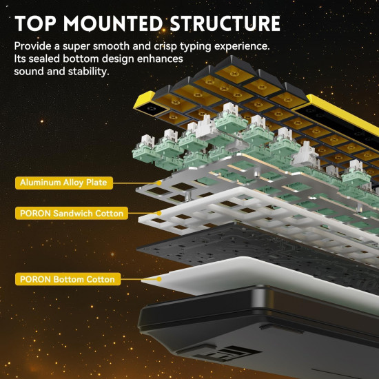 Attack Shark X65HE Wired RGB Mechanical Keyboard – Magnetic Switch - Starry Black Attack Shark X65HE Wired RGB Mechanical Keyboard – Magnetic Switch - Starry Black