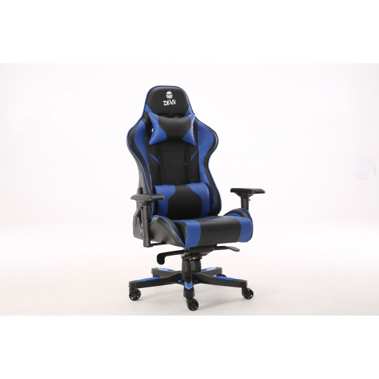 Devo Gaming Chair - Fliktik Carbon Fiber Blue Devo Gaming Chair - Fliktik Carbon Fiber Blue