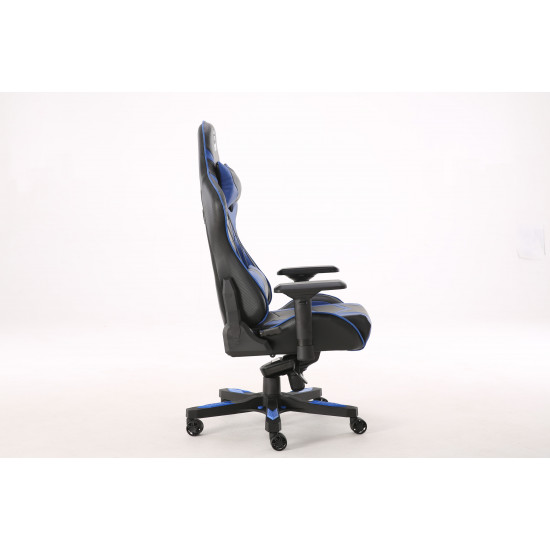 Devo Gaming Chair - Fliktik Carbon Fiber Blue Devo Gaming Chair - Fliktik Carbon Fiber Blue