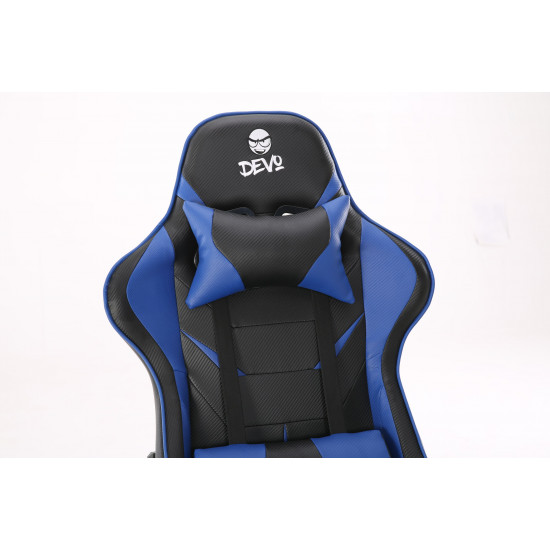 Devo Gaming Chair - Fliktik Carbon Fiber Blue Devo Gaming Chair - Fliktik Carbon Fiber Blue