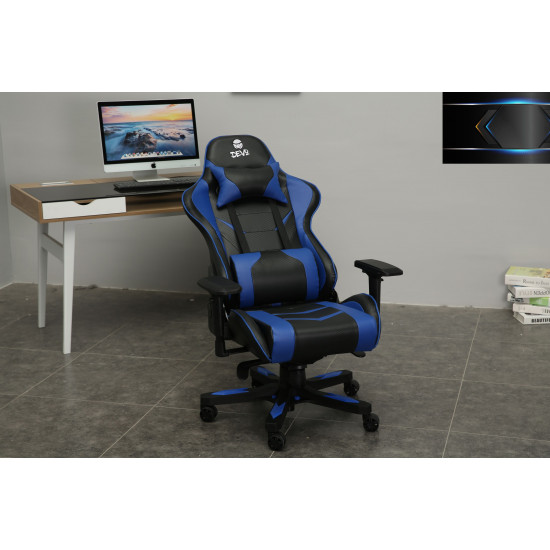 Devo Gaming Chair - Fliktik Carbon Fiber Blue Devo Gaming Chair - Fliktik Carbon Fiber Blue