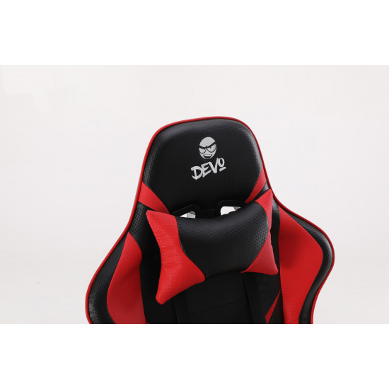 Devo Gaming Chair - Fliktik Carbon Fiber Red Devo Gaming Chair - Fliktik Carbon Fiber Red