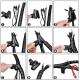 Flexible Polyethylene Spiral Wire Wrap Cable Organizer Sleeve - 16mm Dia 5M - Black