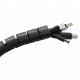 Flexible Polyethylene Spiral Wire Wrap Cable Organizer Sleeve - 16mm Dia 5M - Black