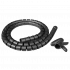 Flexible Polyethylene Spiral Wire Wrap Cable Organizer Sleeve - 28mm Dia 5M - Black