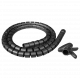 Flexible Polyethylene Spiral Wire Wrap Cable Organizer Sleeve - 28mm Dia 5M - Black Flexible Polyethylene Spiral Wire Wrap Cable Organizer Sleeve - 28mm Dia 5M - Black