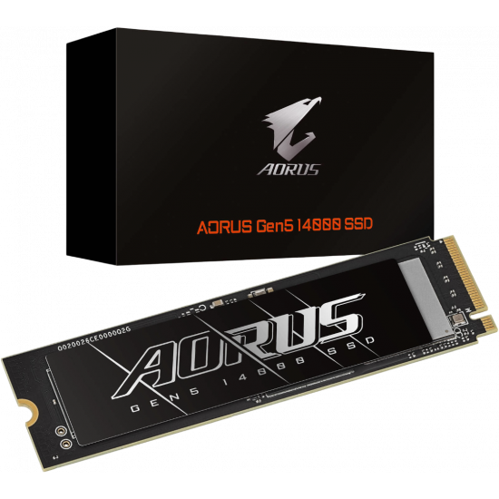 Gigabyte Aorus Gen5 14000 NVMe M.2 2280 SSD - 1TB Gigabyte Aorus Gen5 14000 NVMe M.2 2280 SSD - 1TB
