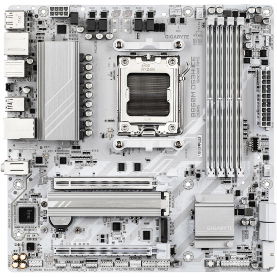 Gigabyte B850M DS3H Ice Motherboard - White