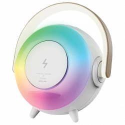 Green Lion Uranus Bluetooth Speaker with Table Lamp - White
