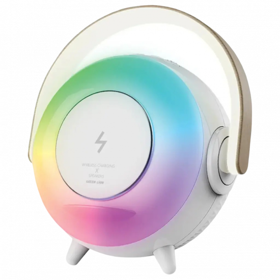 Green Lion Uranus Bluetooth Speaker with Table Lamp - White Green Lion Uranus Bluetooth Speaker with Table Lamp - White