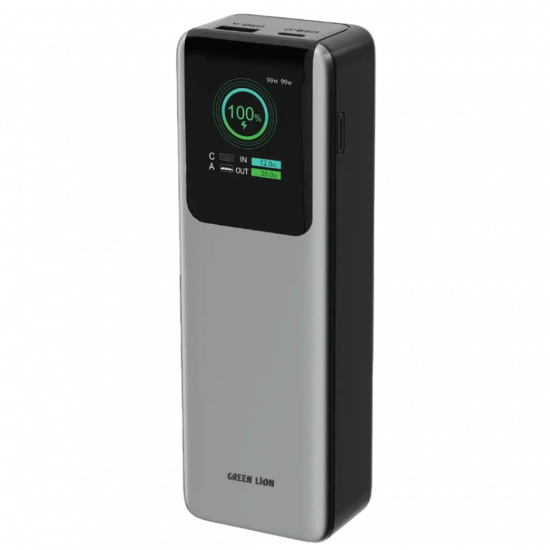 Green Lion Voltura 20000mAh Powerbank PD100W - Gray Green Lion Voltura 20000mAh Powerbank PD100W - Gray