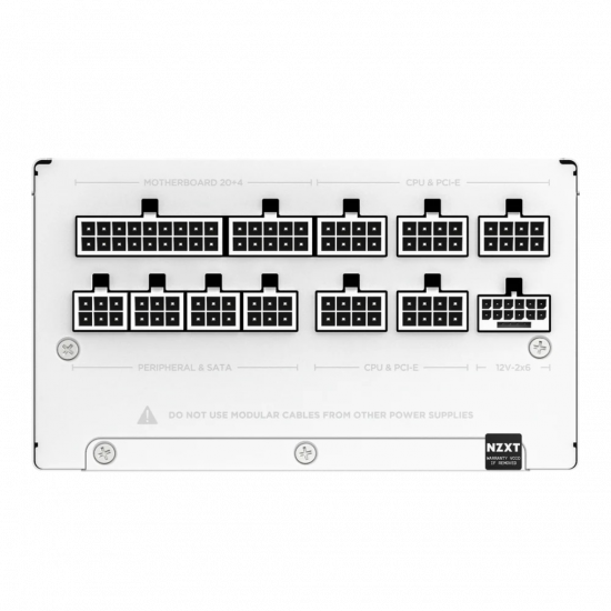 NZXT 3.1 80+Gold 850W Fully Modular PSU - White NZXT 3.1 80+Gold 850W Fully Modular PSU - White