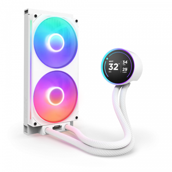 NZXT Kraken Elite 280mm RGB Cooler with Controller - White