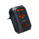 Porodo 2500W EU Pin Travel Adapter - Black Porodo 2500W EU Pin Travel Adapter - Black