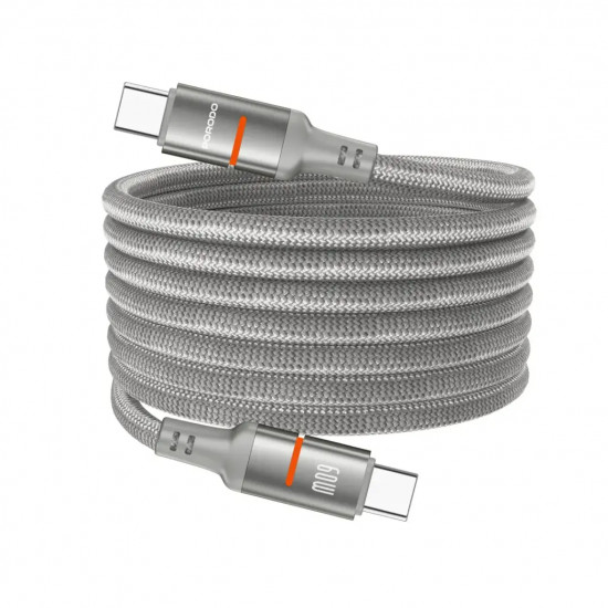 Porodo 60W Type-C to Type-C Braided Cable 1.2M - Grey Porodo 60W Type-C to Type-C Braided Cable 1.2M - Grey