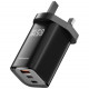 Porodo PD 65W GaN UK 3 Ports Fast Charger - Black Porodo PD 65W GaN UK 3 Ports Fast Charger - Black