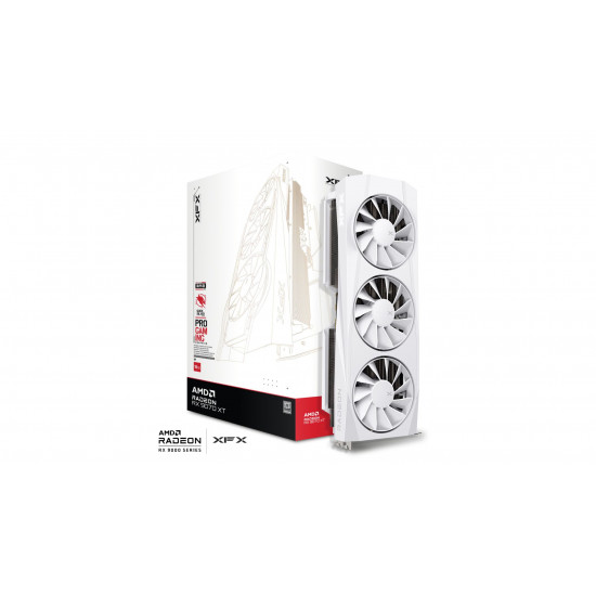 XFX Quicksilver RX 9070 XT MAG 16GB GPU - White XFX Quicksilver RX 9070 XT MAG 16GB GPU - White