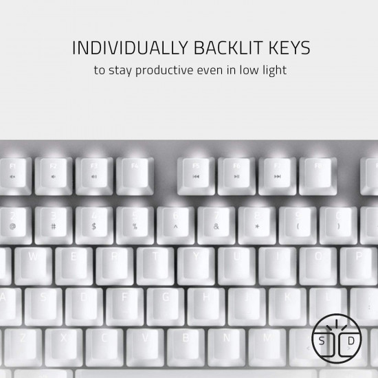 Razer BlackWidow Lite TKL Tenkeyless Mechanical Keyboard - White