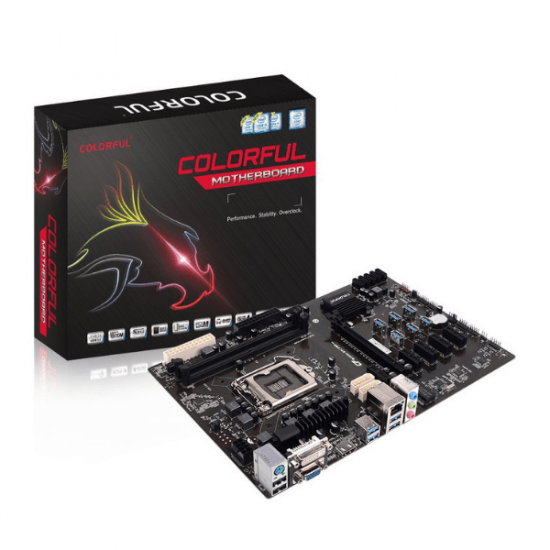 Colorful C.B250A-BTC V21 Professional mining motherboard Colorful C.B250A-BTC V21 Professional mining motherboard